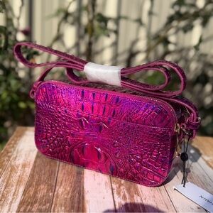 NWT BRAHMIN Danica CROSSBODY Voltage Violet ~Brahmin Exclusive Purple Pink FIRM